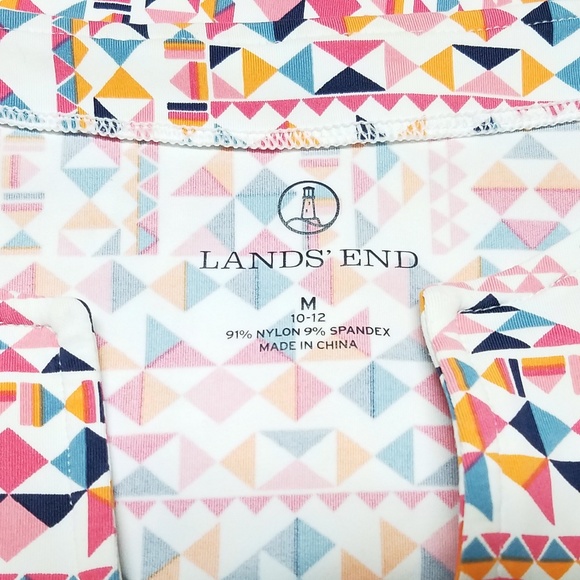 Land's End Stretchy Geometric Multi-colored Blouse - Picture 4 of 4